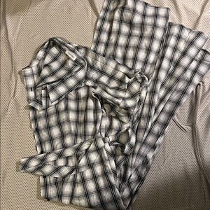 Calvin Klein Black and White Plaid Shirt Set